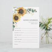 Carte de conseil sur la Fête des mariées florale d (Debout devant)