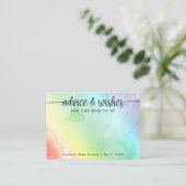 Carte de conseil sur l'aquarelle Rainbow (Debout devant)