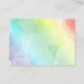 Carte de conseil sur l'aquarelle Rainbow (Dos)