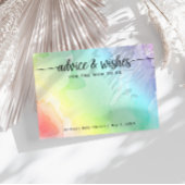 Carte de conseil sur l'aquarelle Rainbow