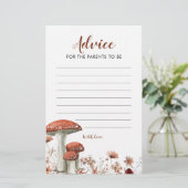 Carte de conseil sur le Baby shower Floral Boho Fa (Debout devant)