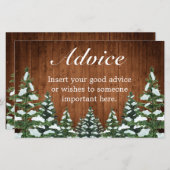 Carte de conseil sur le Mariage campagnard de bois (Devant / Derrière)