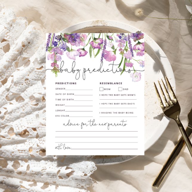 Carte de conseil sur les prédictions de bébé pourp (Créateur téléchargé)