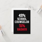 Carte de conseiller scolaire super cool (Devant/Arrière en situation)
