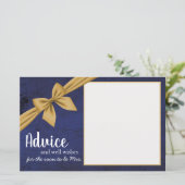 Carte de conseils Arc bleu foncé or (Debout devant)
