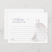 Carte de conseils bleu poussiéreux pour la future (Devant / Derrière)