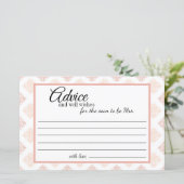 Carte de conseils Damask Peach Blush (Debout devant)
