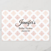 Carte de conseils Damask Peach Blush (Dos)