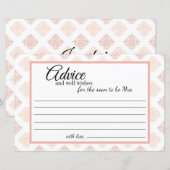 Carte de conseils Damask Peach Blush (Devant / Derrière)