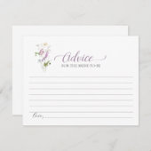 Carte de conseils de fleur sauvage violette pour l (Devant / Derrière)