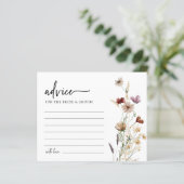 Carte de conseils de mariage à fleurs blanches (Debout devant)