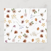 Carte de conseils de mariage à fleurs blanches (Dos)