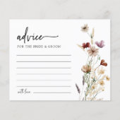Carte de conseils de mariage à fleurs blanches (Devant)