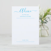 Carte de conseils de mariage à l'écriture manuscri (Debout devant)