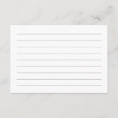 Carte de conseils de mariage de la soirée thé ARIA (Dos)