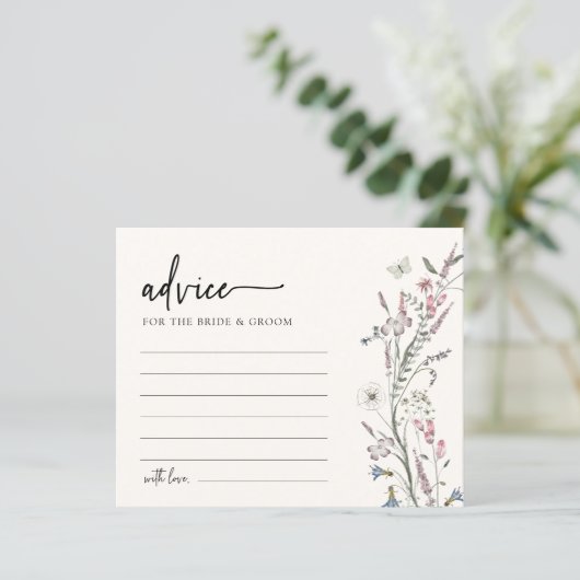Carte de conseils de mariage élégante (Debout devant)