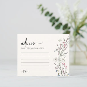 Carte de conseils de mariage élégante
