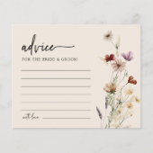 Carte de conseils de mariage floraux (Devant)