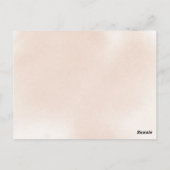 Carte de conseils de mariage floraux rose poudré c (Dos)