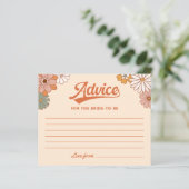 Carte de conseils de mariage rétro groovy (Debout devant)