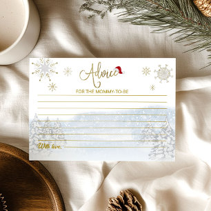 Carte de conseils de Noël de bébé du Père Noël