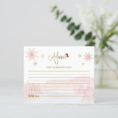 Carte de conseils de Noël pour bébé fille Santa Ba (Debout devant)