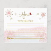 Carte de conseils de Noël pour bébé fille Santa Ba (Devant)