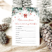 Carte de conseils de Noël pour la future maman