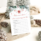 Carte de conseils de Noël pour la future maman