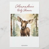 Carte de conseils de prédictions pour bébé orignal (Dos)