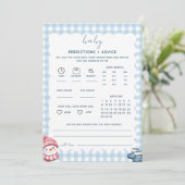 Carte de conseils de prédictions pour bébé pour un (Debout devant)