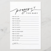 Carte de conseils de prières pour la fête de bébé  (Devant)