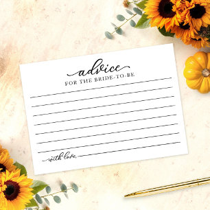 Carte de conseils de shower de mariage automnal av