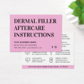 Carte de conseils de soins après-compléments dermi (Bureau)