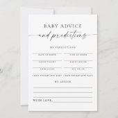 Carte de conseils et de prédictions pour bébé de m (Devant)