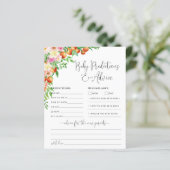 Carte de conseils et de prédictions pour bébé Litt (Debout devant)