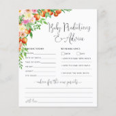 Carte de conseils et de prédictions pour bébé Litt (Devant)