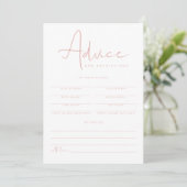 Carte de conseils et de prédictions pour bébé rose (Debout devant)