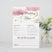 Carte de conseils et de prédictions pour bébé sur (Debout devant)