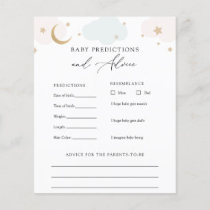 Carte de conseils et de prédictions pour bébé sur 