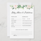 Carte de Conseils et de Prédictions pour la Baby S (Devant)