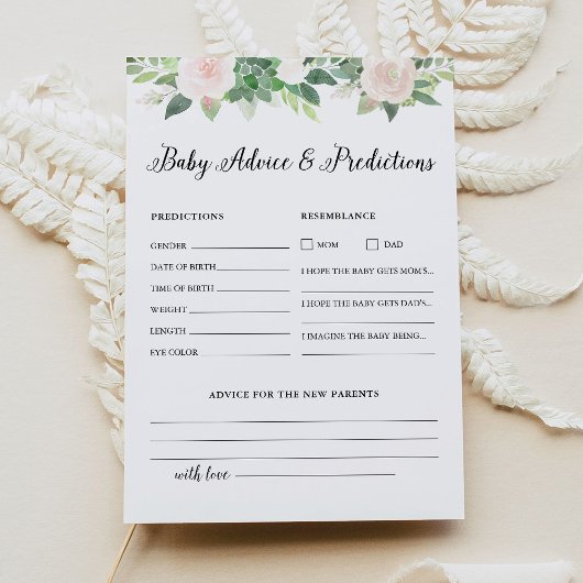 Carte de Conseils et de Prédictions pour la Baby S