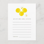 Carte de conseils et de vœux pour Baby Shower Bumb (Devant)