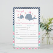 Carte de conseils et prédictions pour bébé de douc (Debout devant)