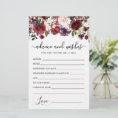 Carte de conseils et vœux de fleurs de rose rouge  (Debout devant)