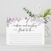 Carte de conseils et vœux de lavande florale pour  (Debout devant)