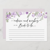 Carte de conseils et vœux de lavande florale pour  (Devant / Derrière)