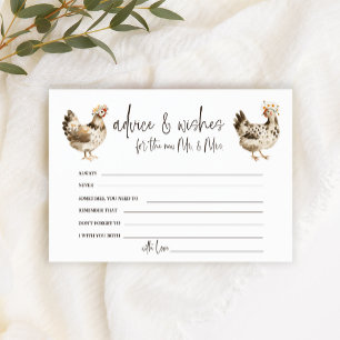 Carte de conseils et vœux de mariage Country Farm