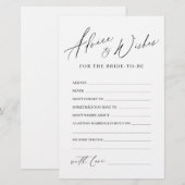 Carte de conseils et vœux de mariage moderne minim (Devant / Derrière)