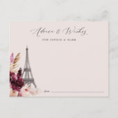 Carte de conseils et vœux pour Baby Shower Paris (Devant)